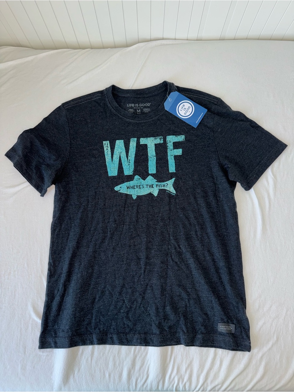 NWT Life is Good Fish Tee